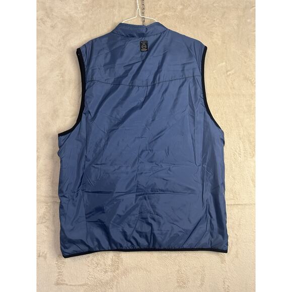 ATG Wrangler Men's Medium Blue Reversible Puffer Insulated Classic Vest - Picture 3 of 6